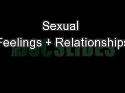 Sexual Feelings + Relationships