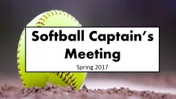 Softball Captain’s Meeting