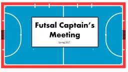 Futsal Captain’s Meeting