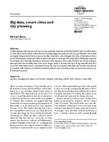 Commentary Big data smart cities and city planning Mic