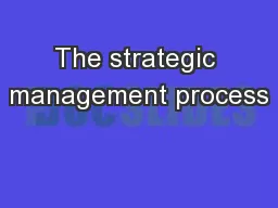 The strategic management process