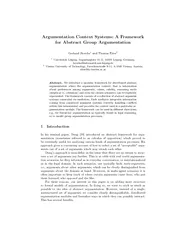 Argumentation Context Systems A Framework for Abstract