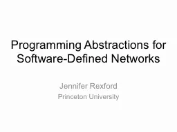 Programming Abstractions for Software-Defined Networks
