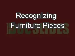 Recognizing Furniture Pieces