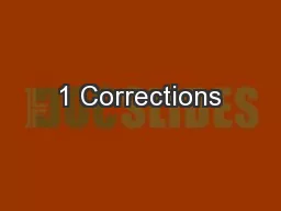 1 Corrections
