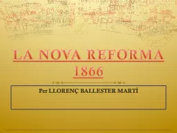 LA NOVA REFORMA 1866