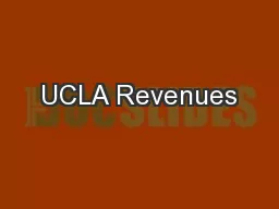 UCLA Revenues