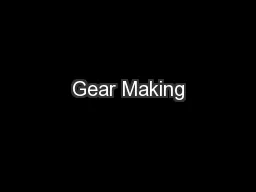 Gear Making
