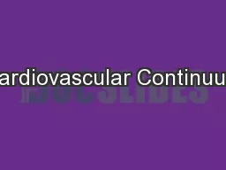 Cardiovascular Continuum