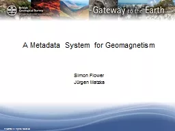 A Metadata System for Geomagnetis