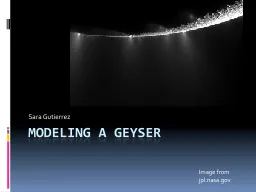 Modeling a geyser
