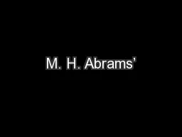 M. H. Abrams’