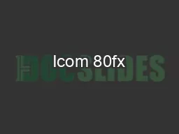 Icom 80fx