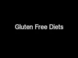 Gluten Free Diets