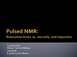 Pulsed NMR:
