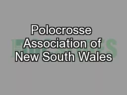 Polocrosse Association of New South Wales