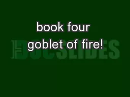 book four goblet of fire!