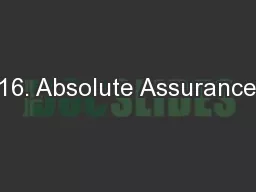 16. Absolute Assurance