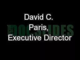 David C. Paris, Executive Director