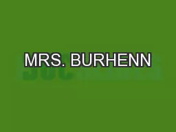 MRS. BURHENN