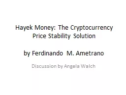 Hayek Money: The Cryptocurrency Price Stability Solution