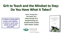 Grit to Teach and the Mindset to Stay: Do You Have What It