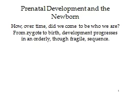 1 Prenatal Development and the Newborn