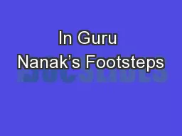 In Guru Nanak’s Footsteps