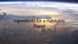 Ingredients for a Planet