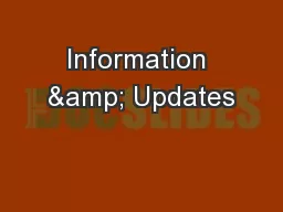 Information & Updates