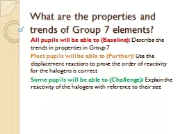What are the properties and trends of Group