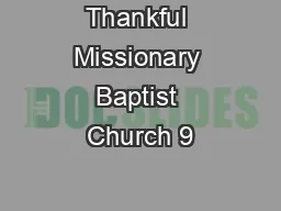 Thankful Missionary Baptist Church 9