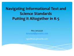 Navigating Informational Text and Science Standards