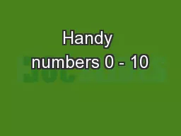 Handy numbers 0 - 10