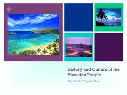 History and Culture of the Hawaiian People
