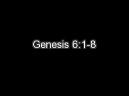 Genesis 6:1-8