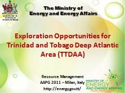 Exploration Opportunities for Trinidad and Tobago Deep Atla