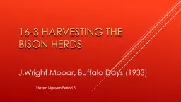 16-3 Harvesting The Bison Herds