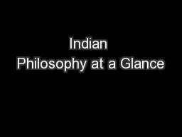 Indian Philosophy at a Glance