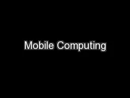 Mobile Computing
