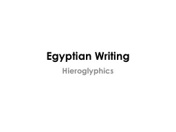 Egyptian Writing