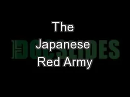 The Japanese Red Army