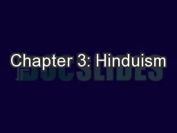 Chapter 3: Hinduism