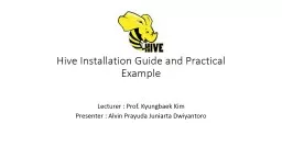 Hive Installation Guide and Practical Example
