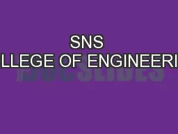 SNS COLLEGE OF ENGINEERING