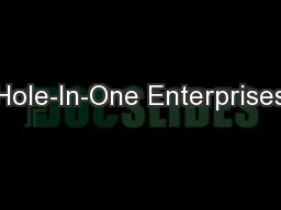 Hole-In-One Enterprises