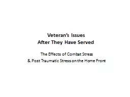 Veteran’s Issues