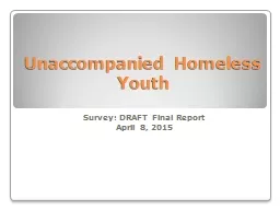 Unaccompanied Homeless Youth