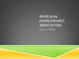 River Run Homeowner’s Association