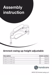 Assembly instruction Armrestswing upheight adjustable